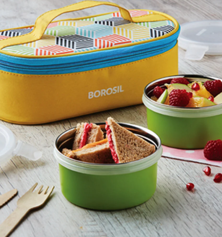 Borosil Sunshine Yellow Lunchbox