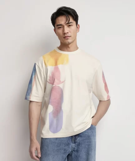 Rare Rabbit - ABSTRACT PRINT QLO FIT T-SHIRT