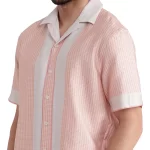 Rare Rabbit - HOUNDSTOOTH CUBAN COLLAR BOXY FIT SHIRT