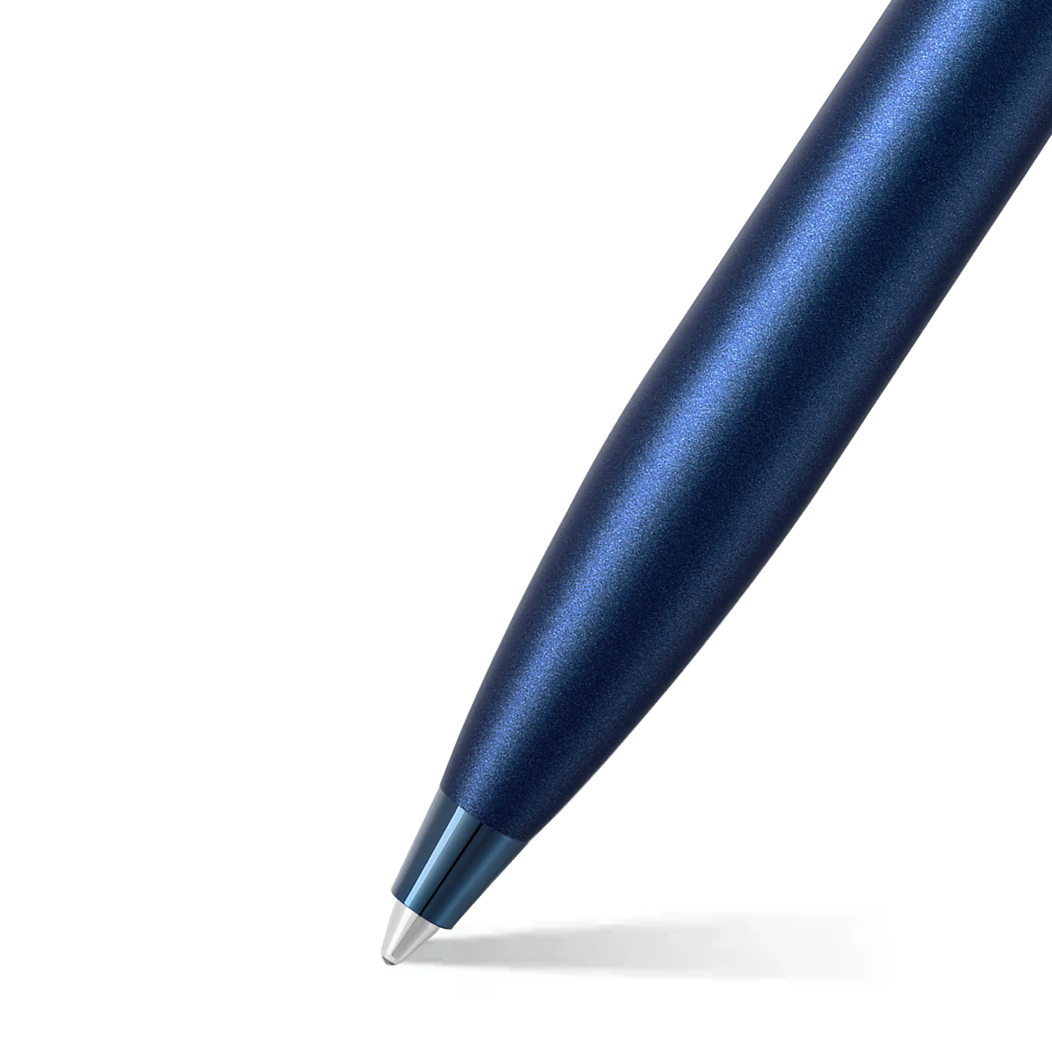Sheaffer 100 9371 Satin Blue Ballpoint Pen With PVD Blue Trim2