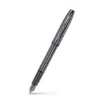 Sheaffer - 100 9375 Ionic Gunmetal Grey Fountain Pen with Shiny PVD Trims - Medium