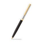 Sheaf-fer - SAGARIS 9475-K Gloss Black Barrel and Chrome Cap Ballpoint Pen With Gold Tone trim