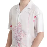 Rare rabbit - ABSTRACT PRINT CUBAN COLLAR SHIRT