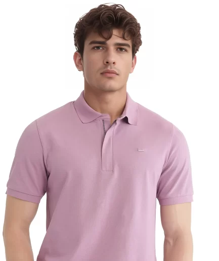 Rare Rabbit - FLAT KNIT ZIPPER POLO