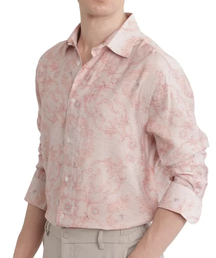 Rare Rabbit - FLORAL PRINT VISCOSE FABRIC REGULAR FIT SHIRT