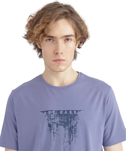 Rare Rabbit - HD PRINT BRANDING REGULAR FIT T-SHIRT