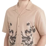 Rare Rabbit - LINEN BLEND EMBROIDERED SHIRT