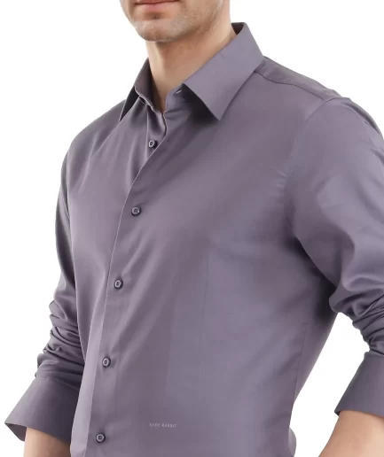 Rare Rabbit - SATIN STRETCH SOLID SHIRT